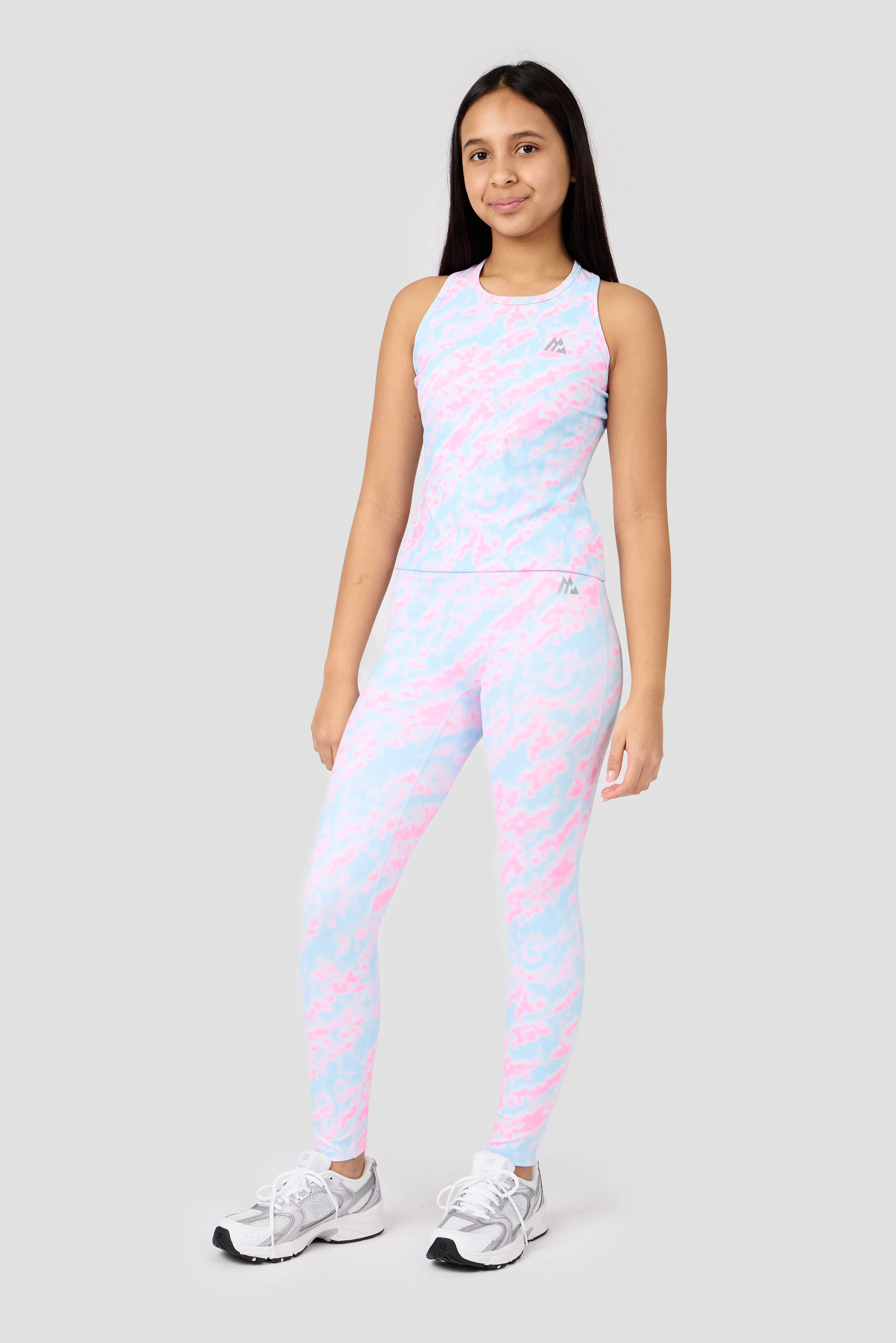 Girls Celeste Legging - Misty Blue/Candy Floss/White - Image 3