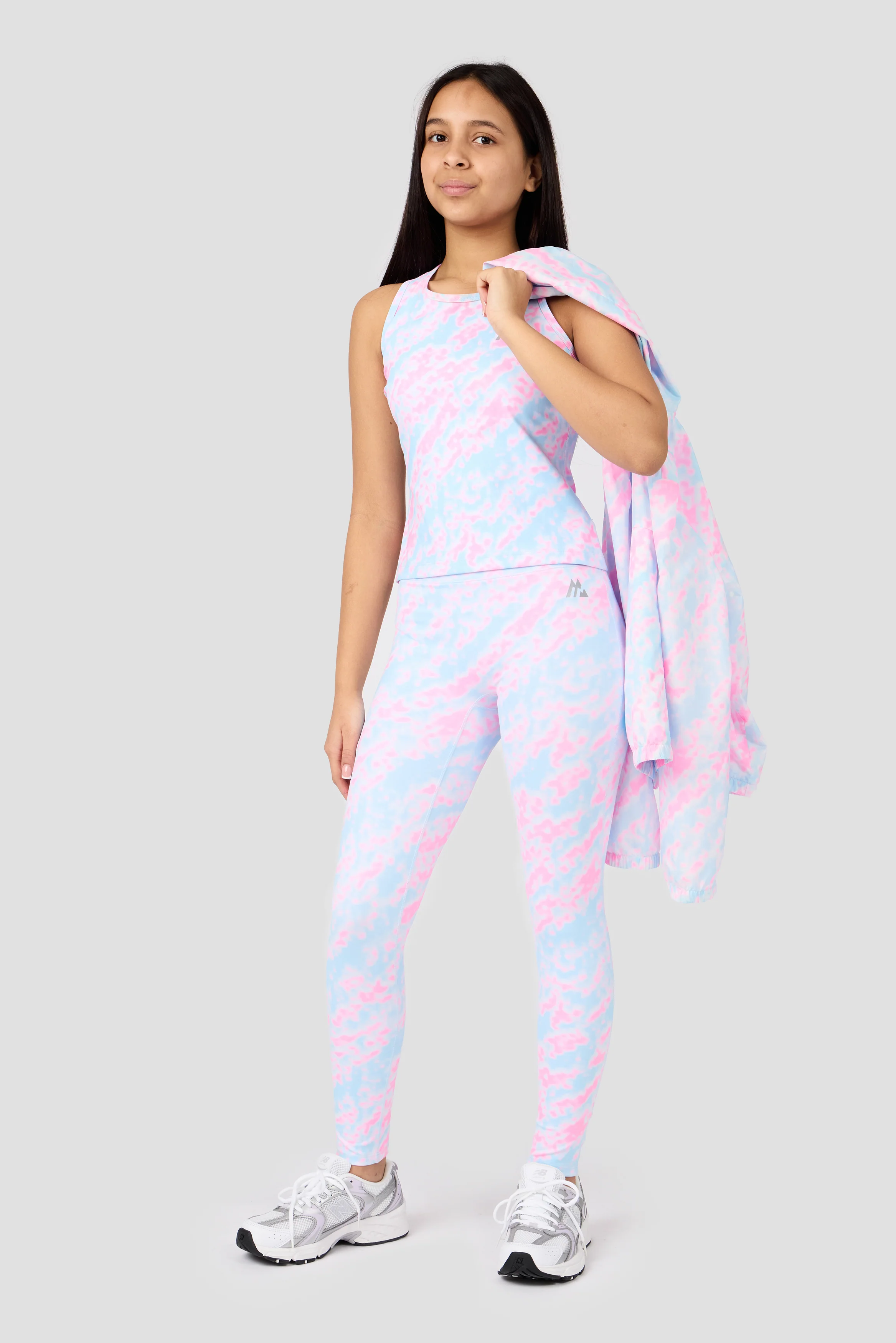 Girls Celeste Tank - Misty Blue/Candy Floss/White - Image 4