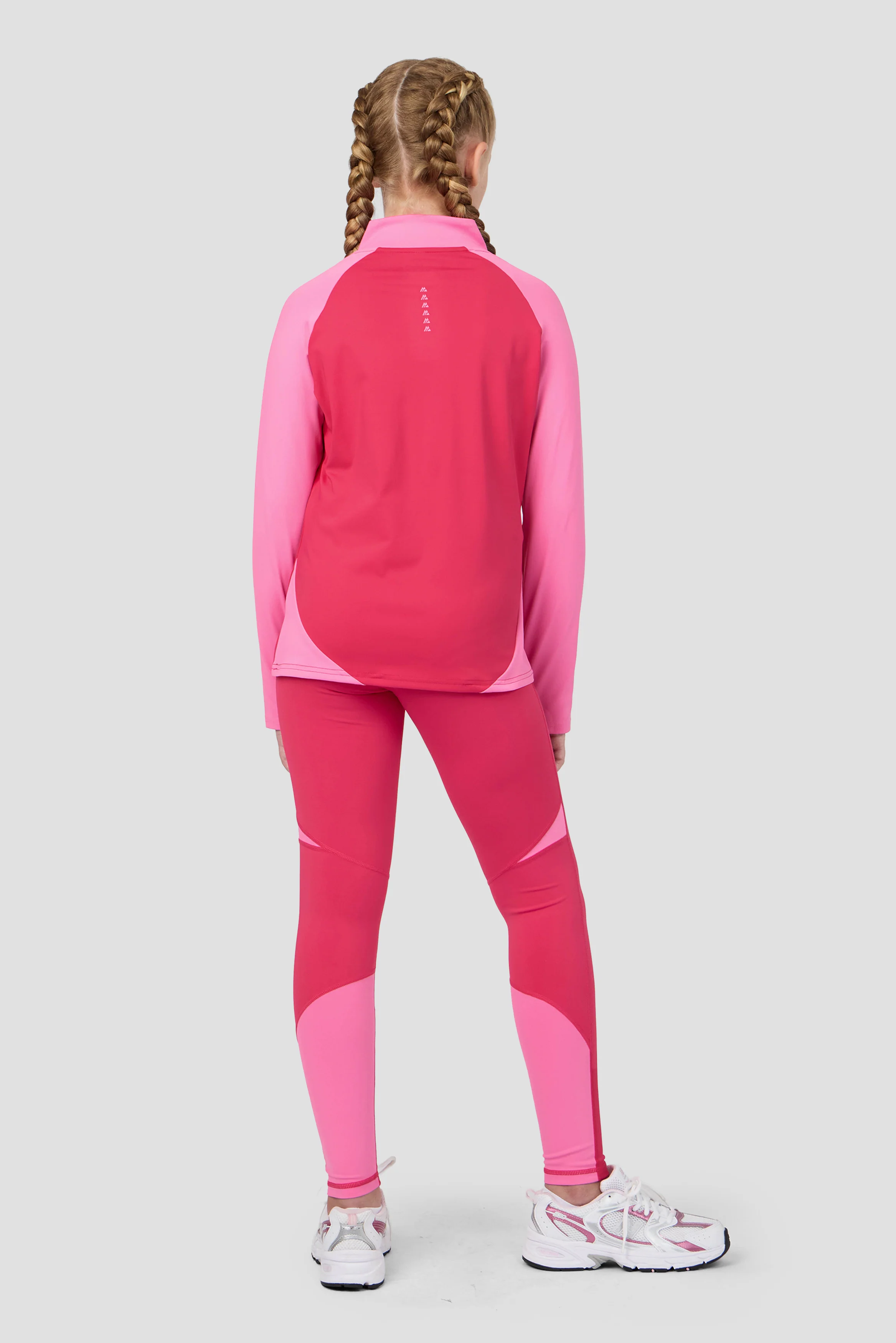 Girls Dash 1/4 Zip - Hibiscus/Framboise - Image 4