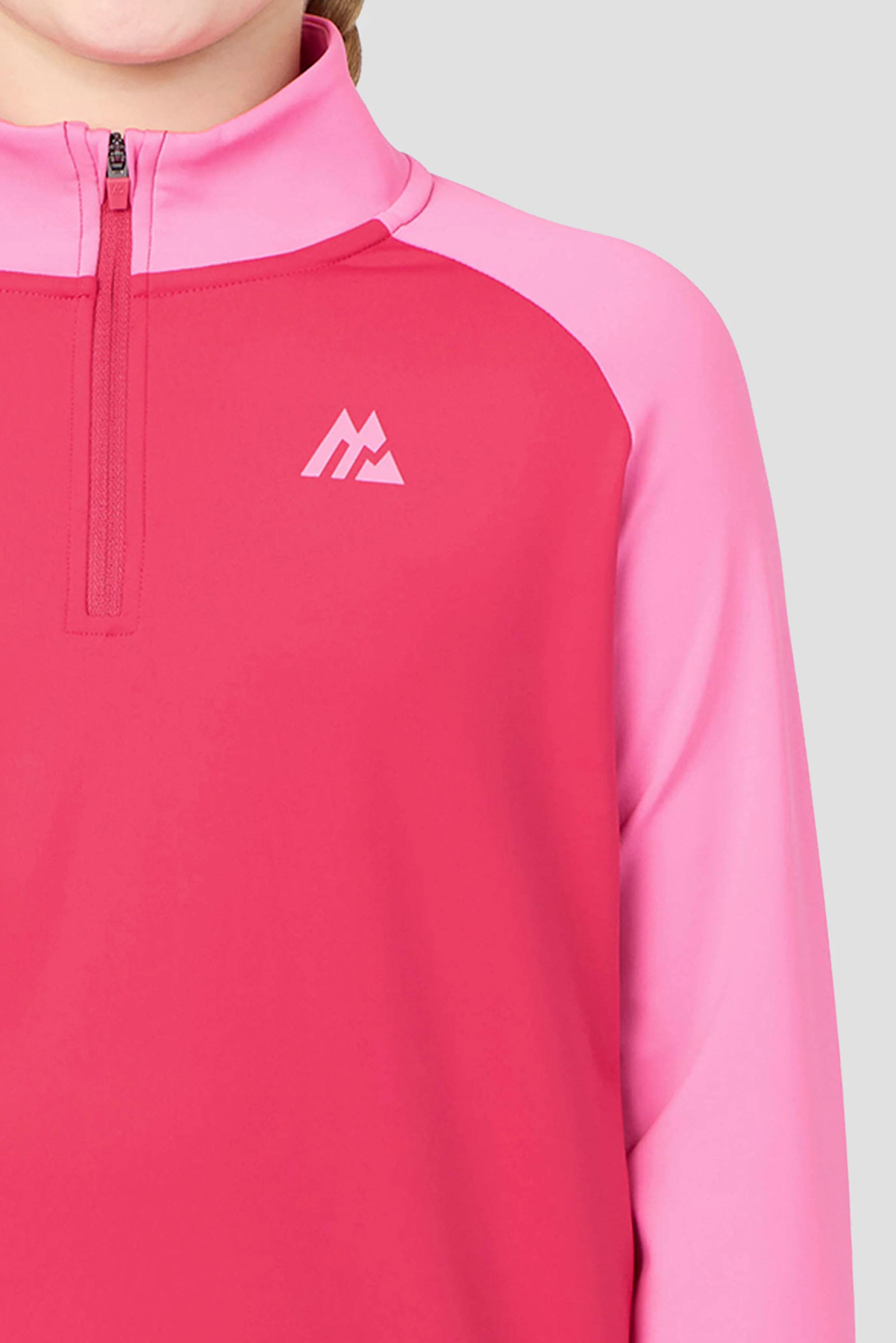 Girls Dash 1/4 Zip - Hibiscus/Framboise - Image 5