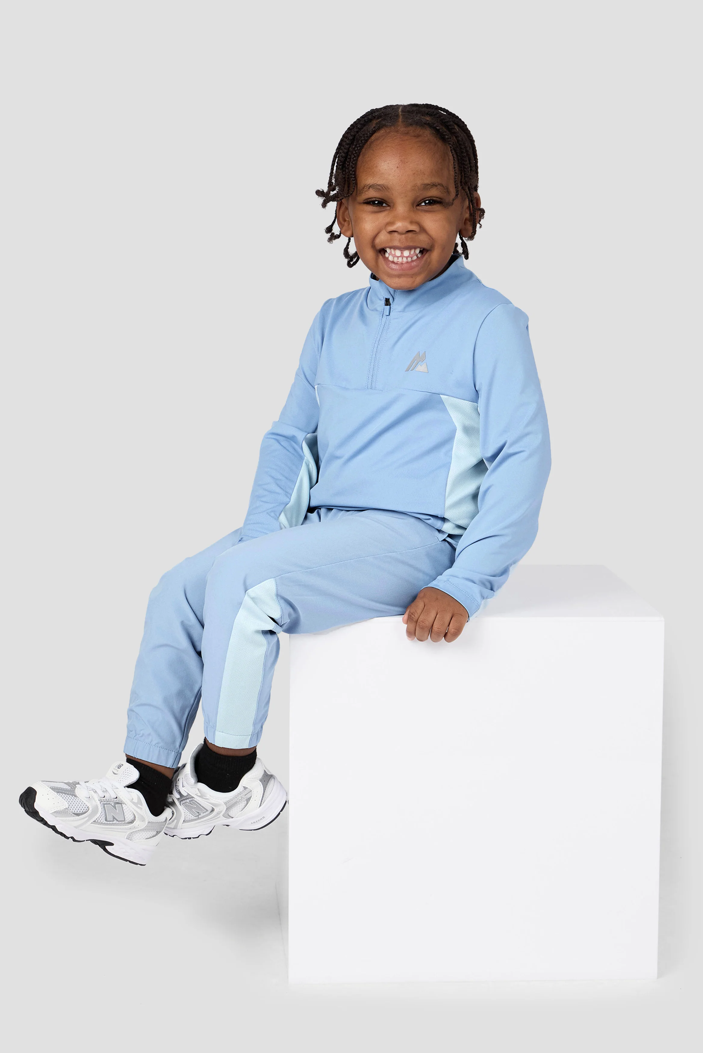 Infant Boys Peak 2.0 1/4 Zip/Pant Set - Cloudy Blue/Summer Mist - Image 3