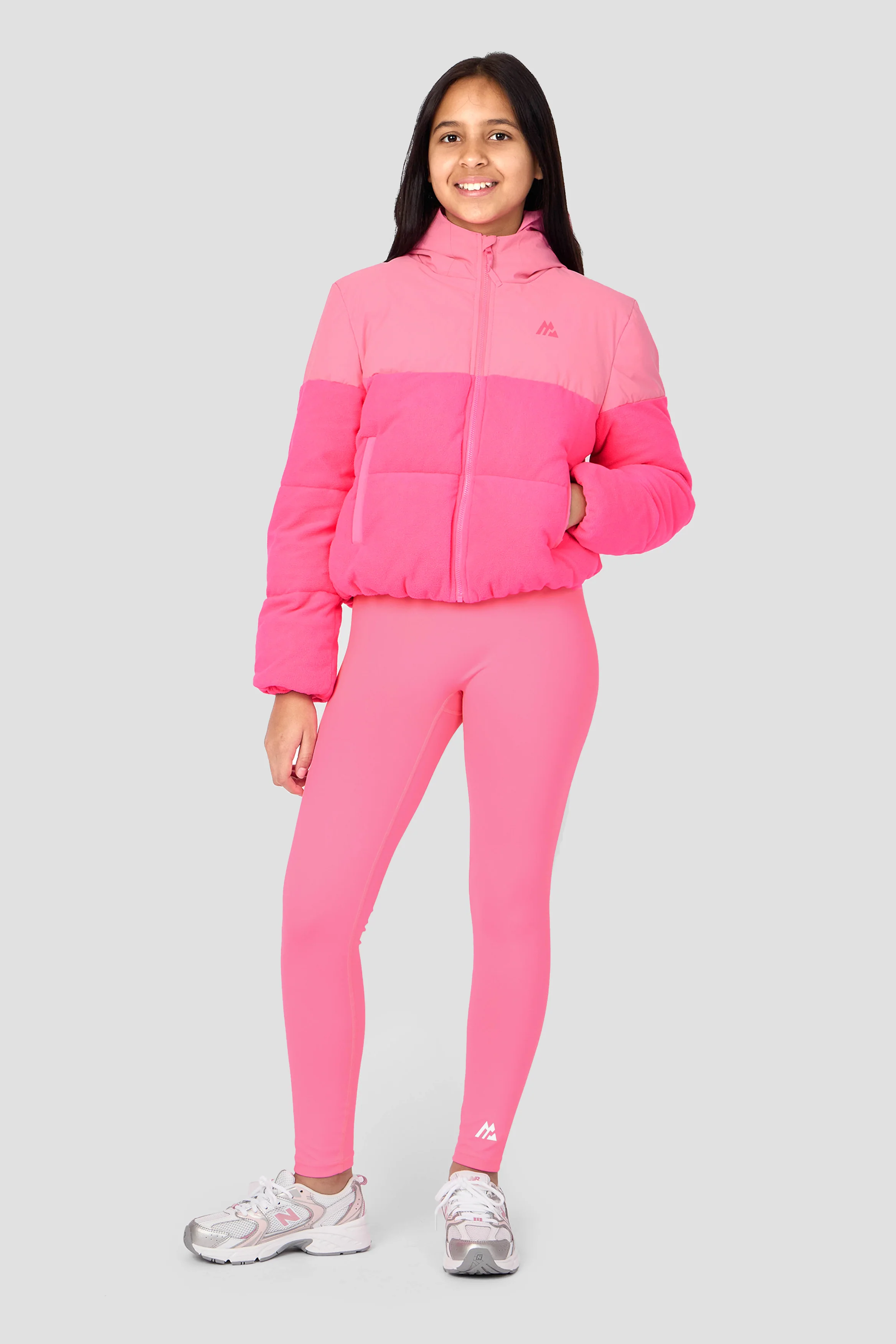 Girls Snowbird Jacket - Framboise/Neon Pink - Image 3