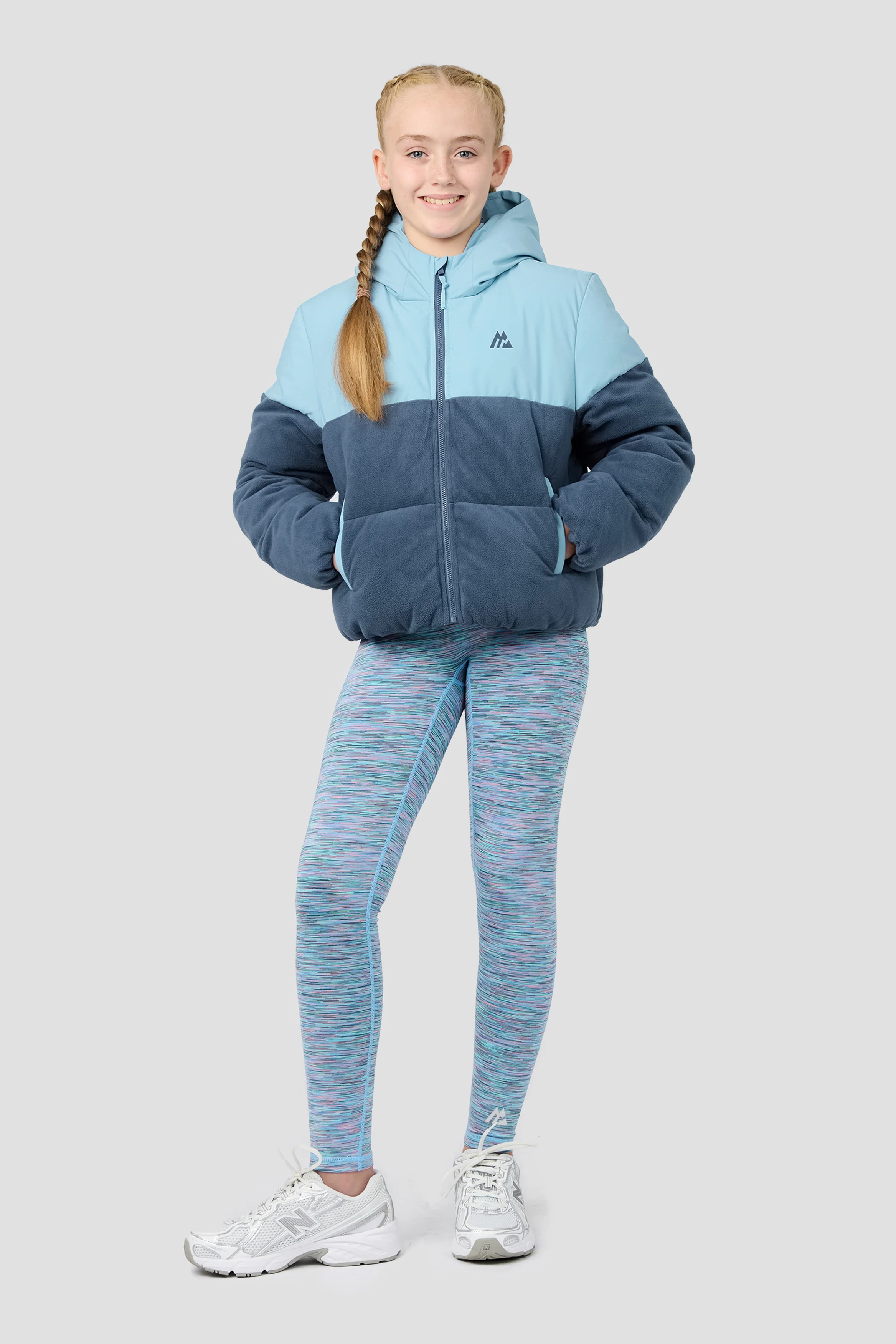 Girls Snowbird Jacket - Fresh Water/Greyed Indigo - Image 3