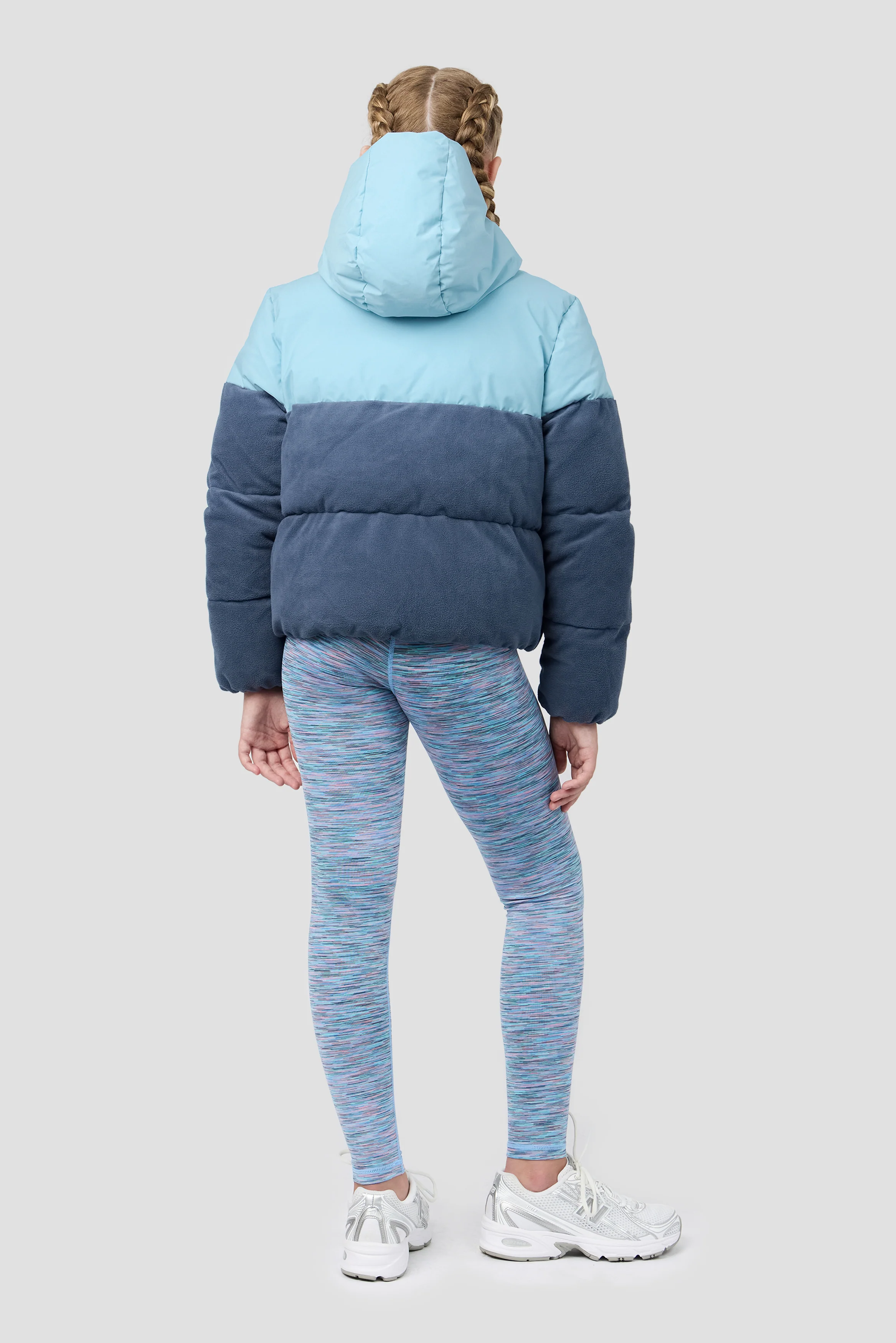Girls Snowbird Jacket - Fresh Water/Greyed Indigo - Image 4