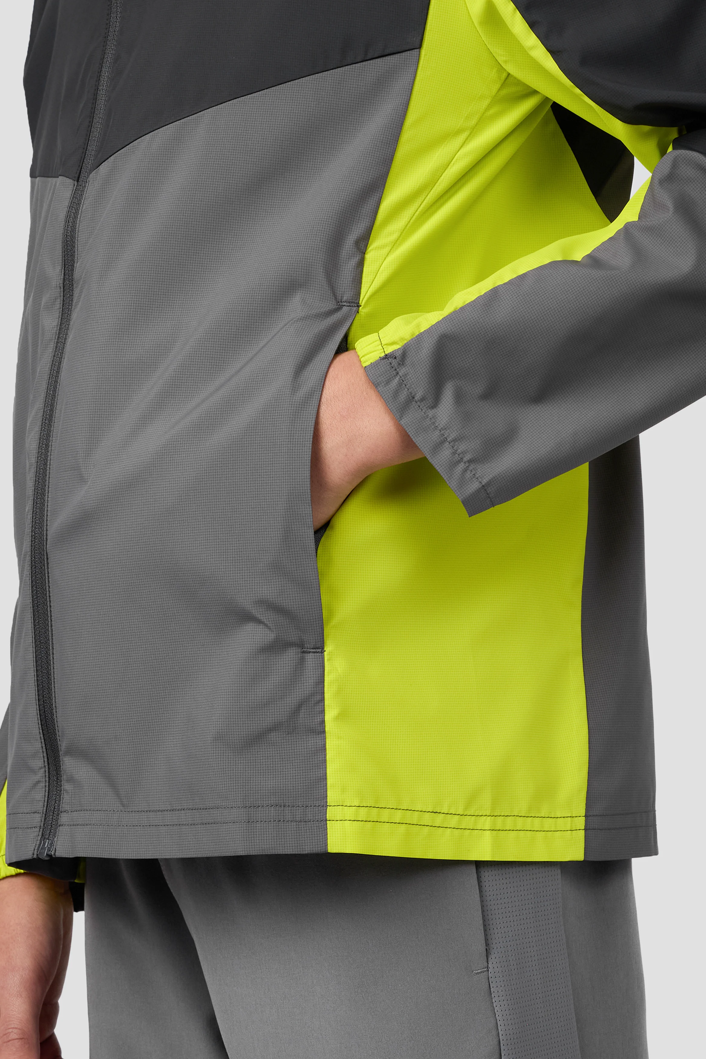 Boys Spectra Windbreaker - Asphalt/Cement Grey/Electric Lime - Image 4