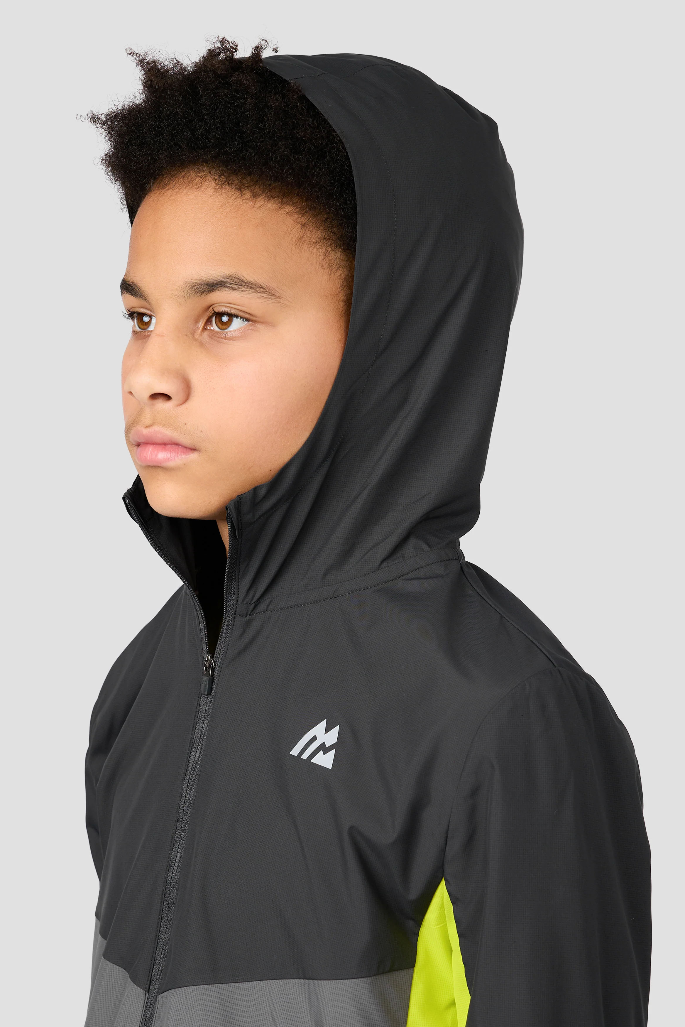 Boys Spectra Windbreaker - Asphalt/Cement Grey/Electric Lime - Image 5