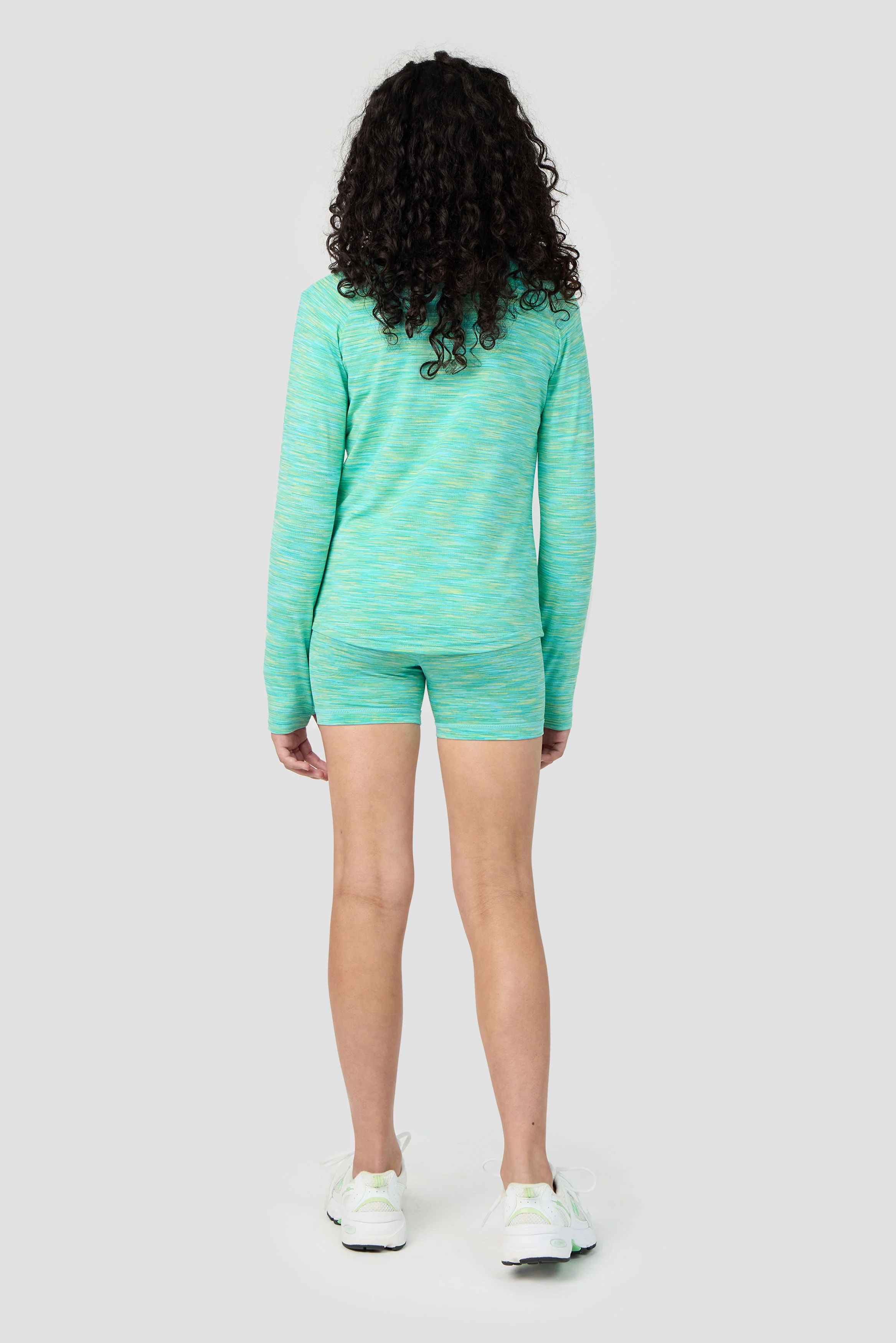 Girls Trail 1/4 Zip - Aqua/Citrus - Image 4