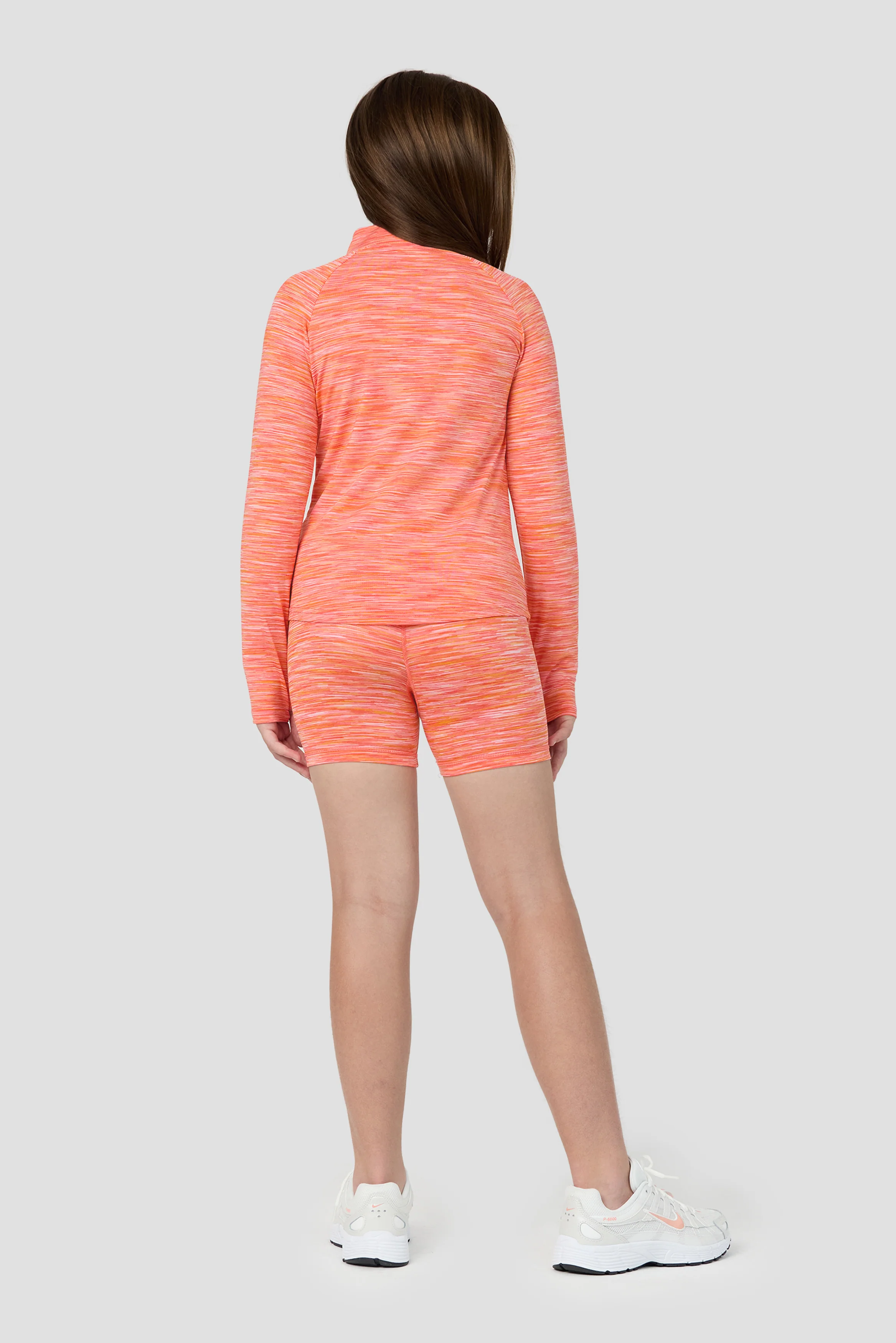 Girls Trail 1/4 Zip - Orange/Pink - Image 4