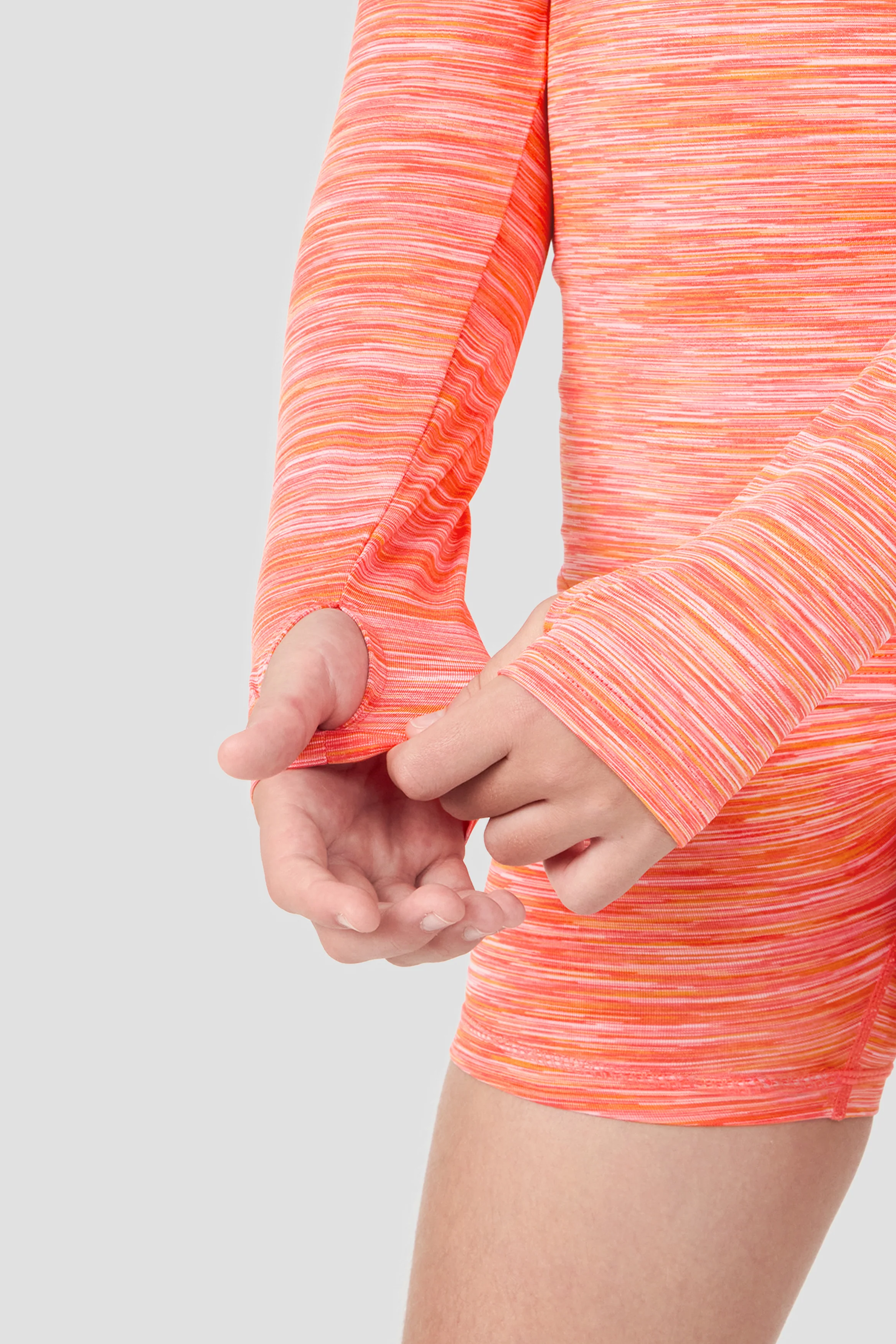 Girls Trail 1/4 Zip - Orange/Pink - Image 6