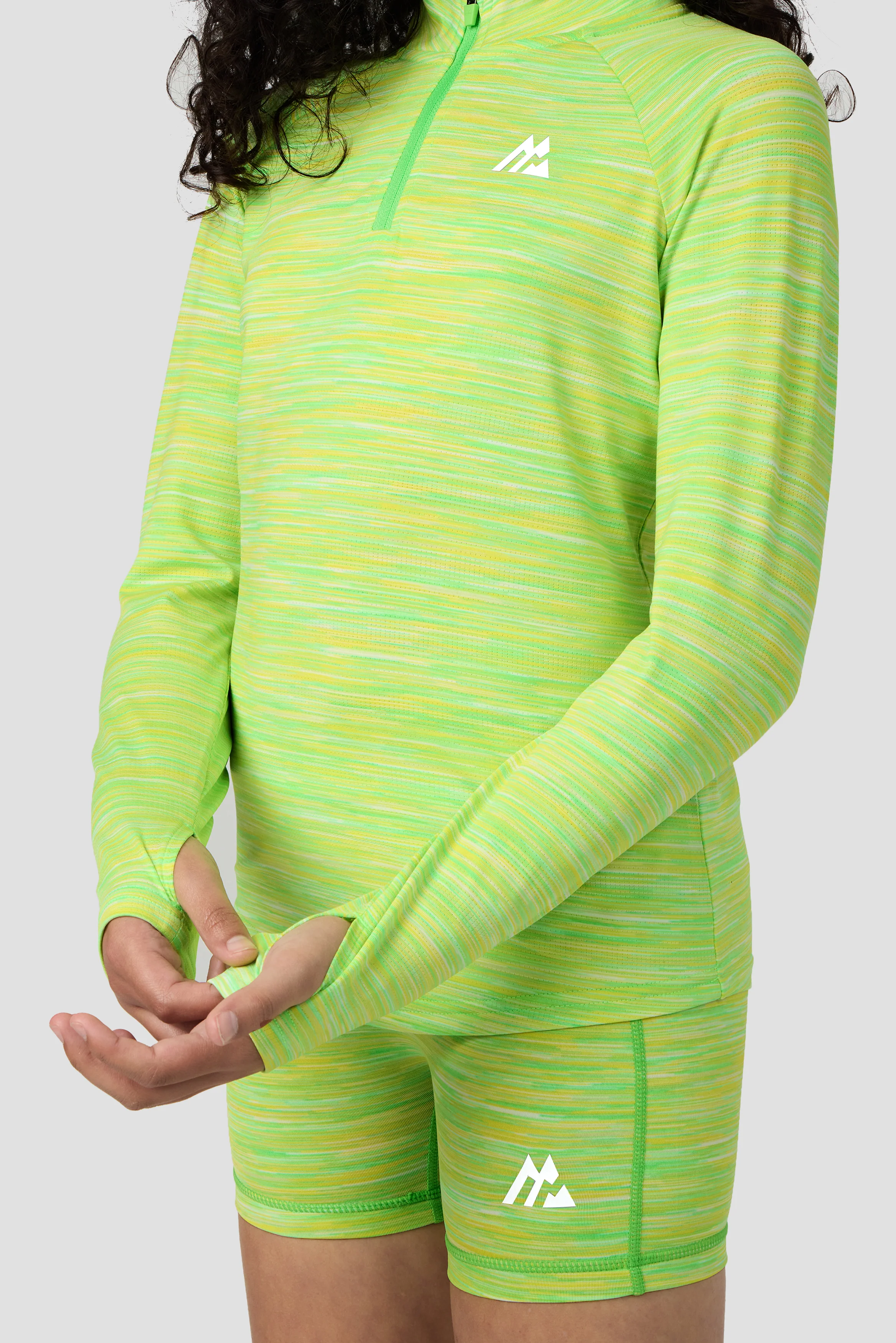 Girls Trail 1/4 Zip - Green Multi - Image 6
