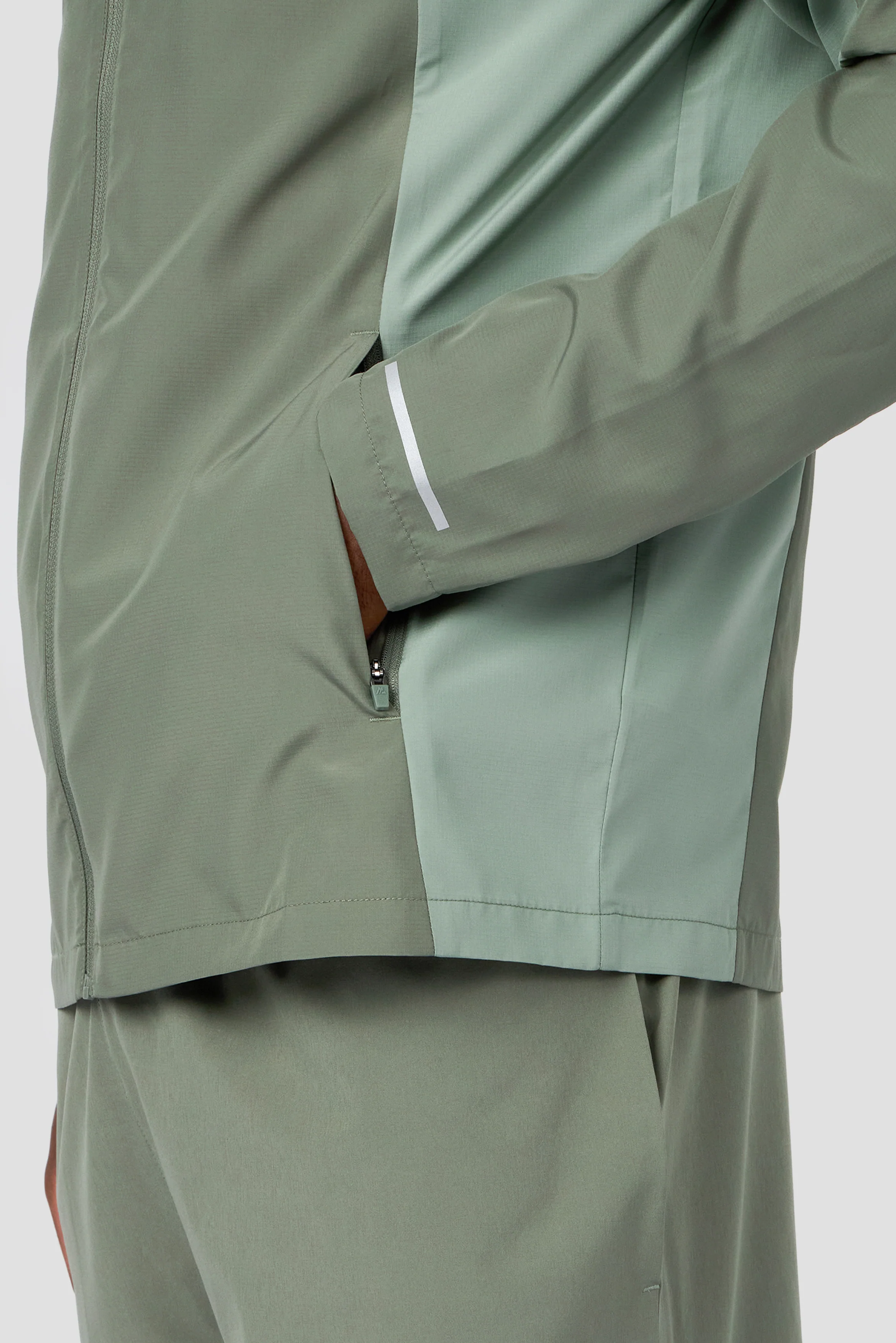 Trail Windbreaker - Green Slate/Pink - Image 4