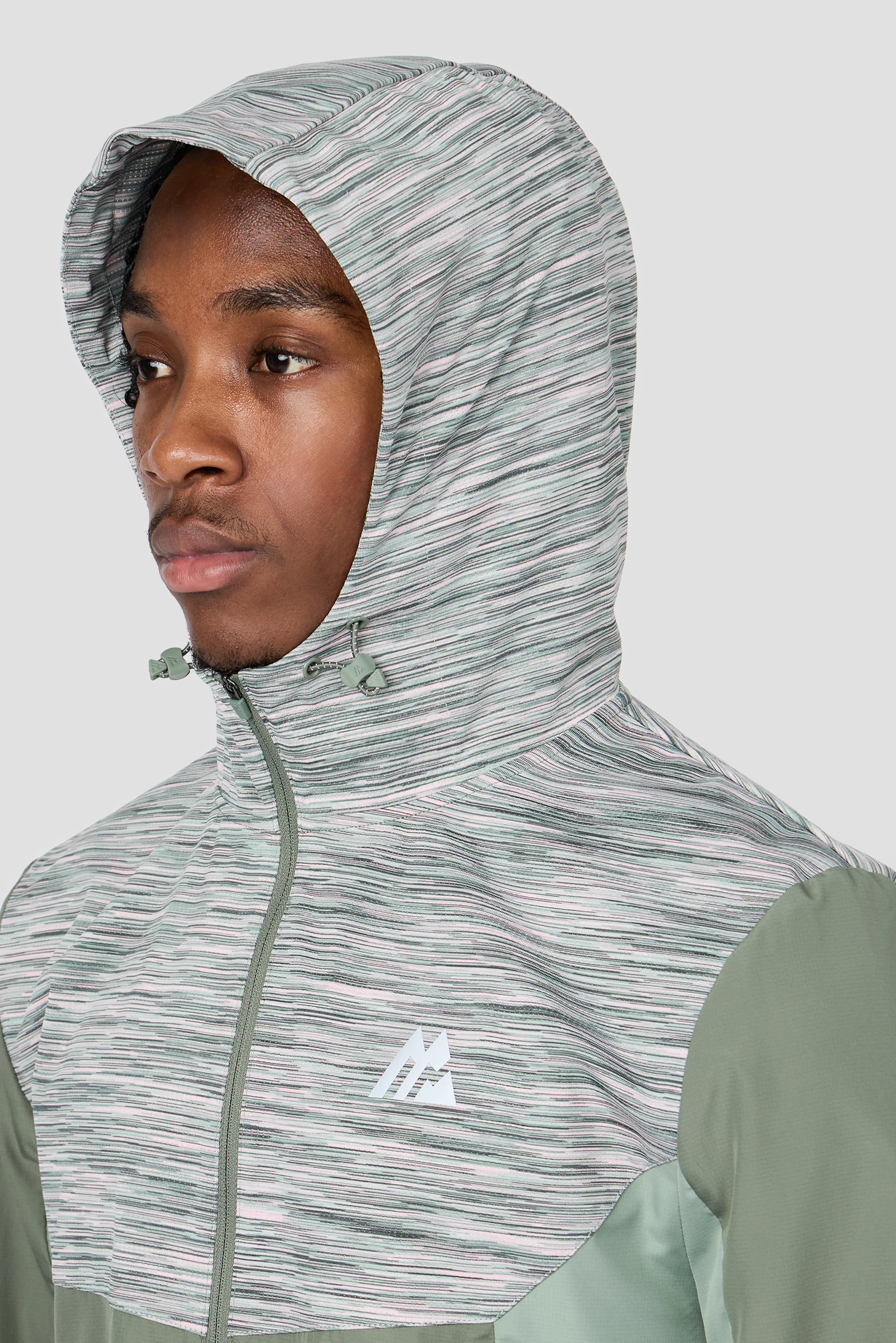 Trail Windbreaker - Green Slate/Pink - Image 5