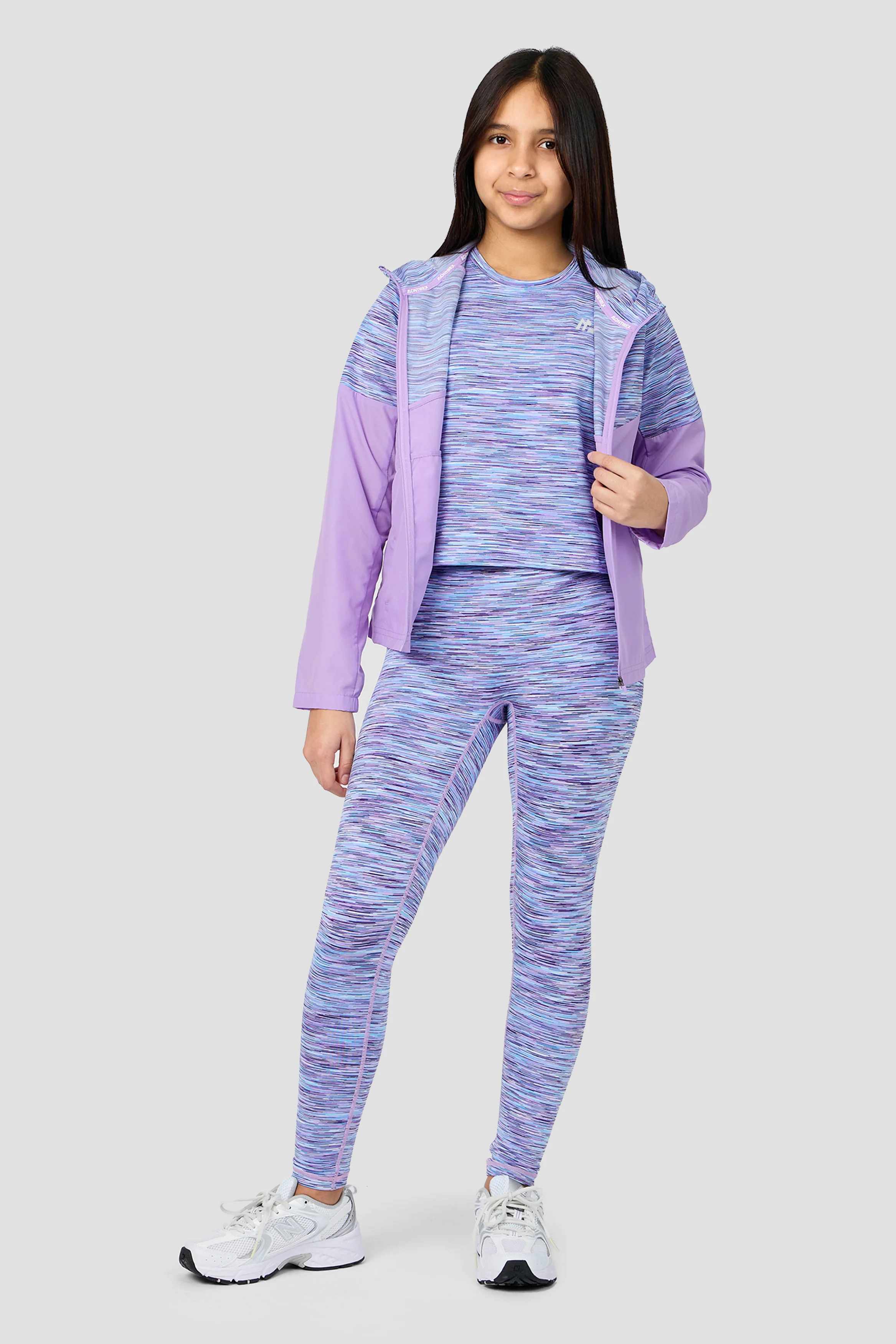 Girls Trail Box T-Shirt - Lilac/Blue/White - Image 3