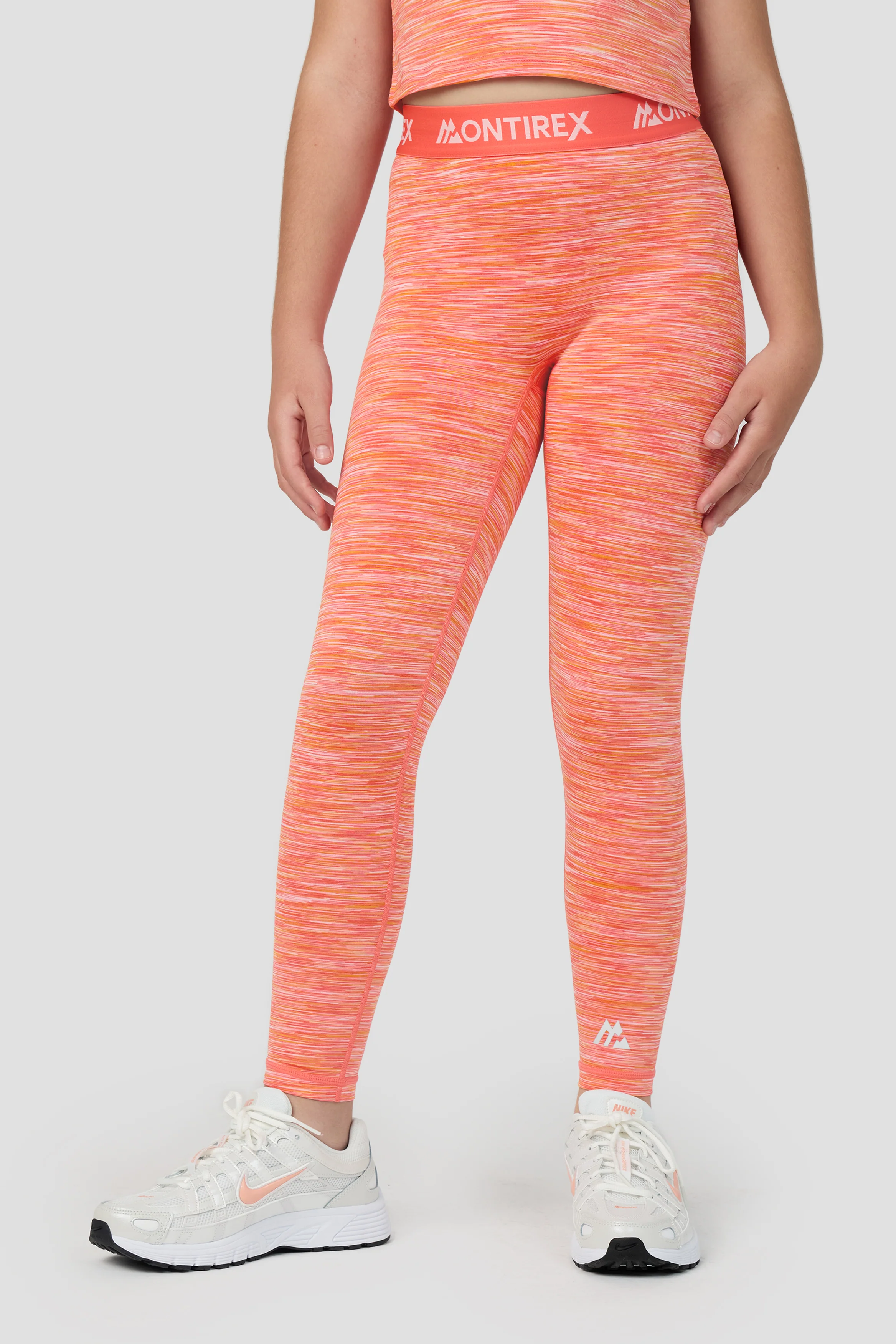 Girls Trail Icon Legging - Orange/Pink - Image 3