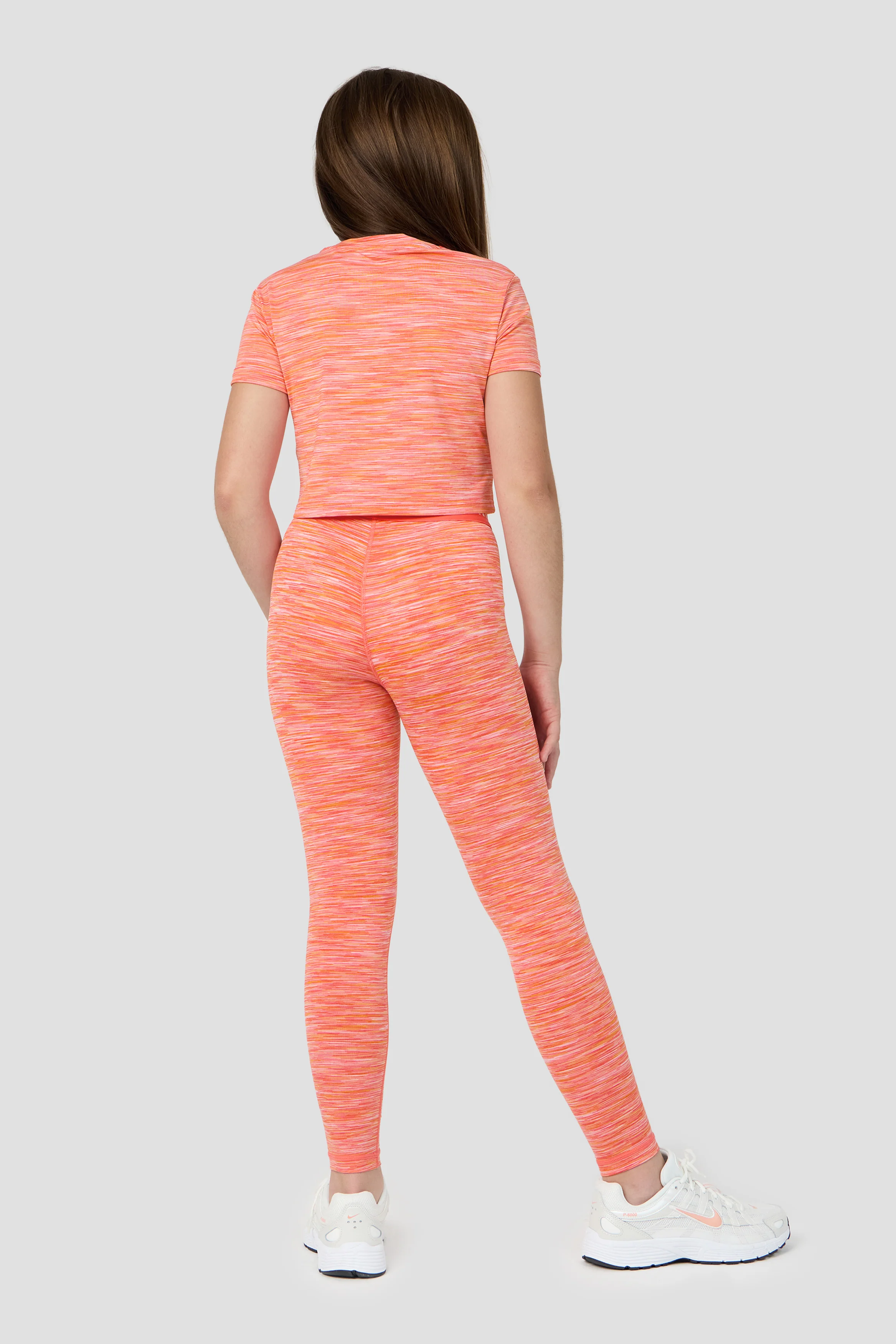 Girls Trail Icon Legging - Orange/Pink - Image 6