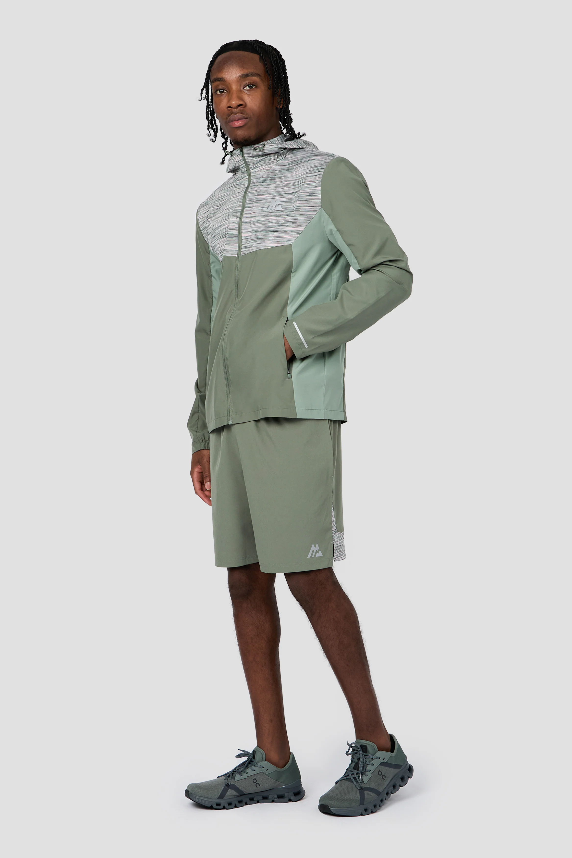 Trail Panel Short - Green Slate/Pink - Image 3