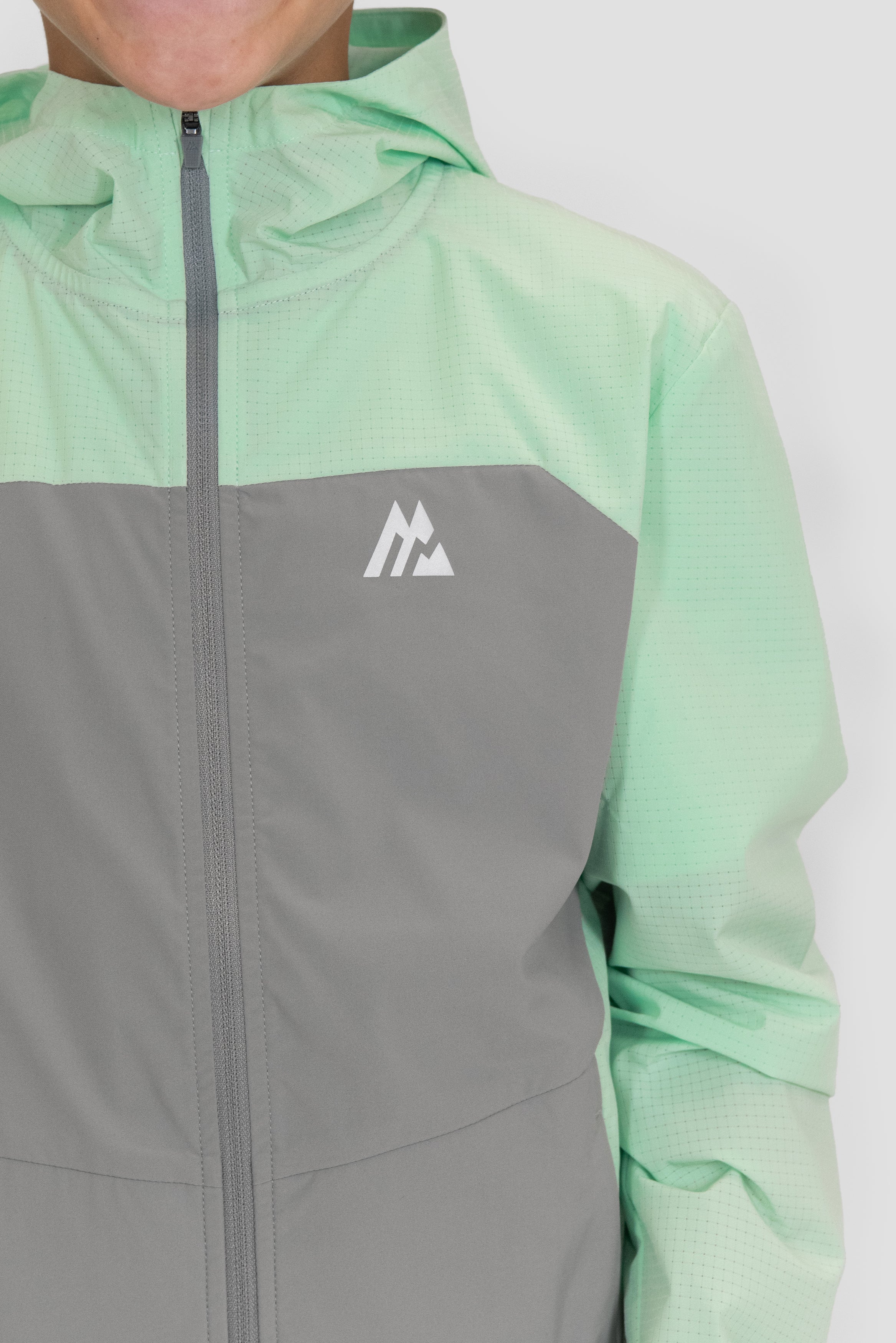 Boys Trek Tech Jacket - Sea Foam/Platinum Grey - Image 5