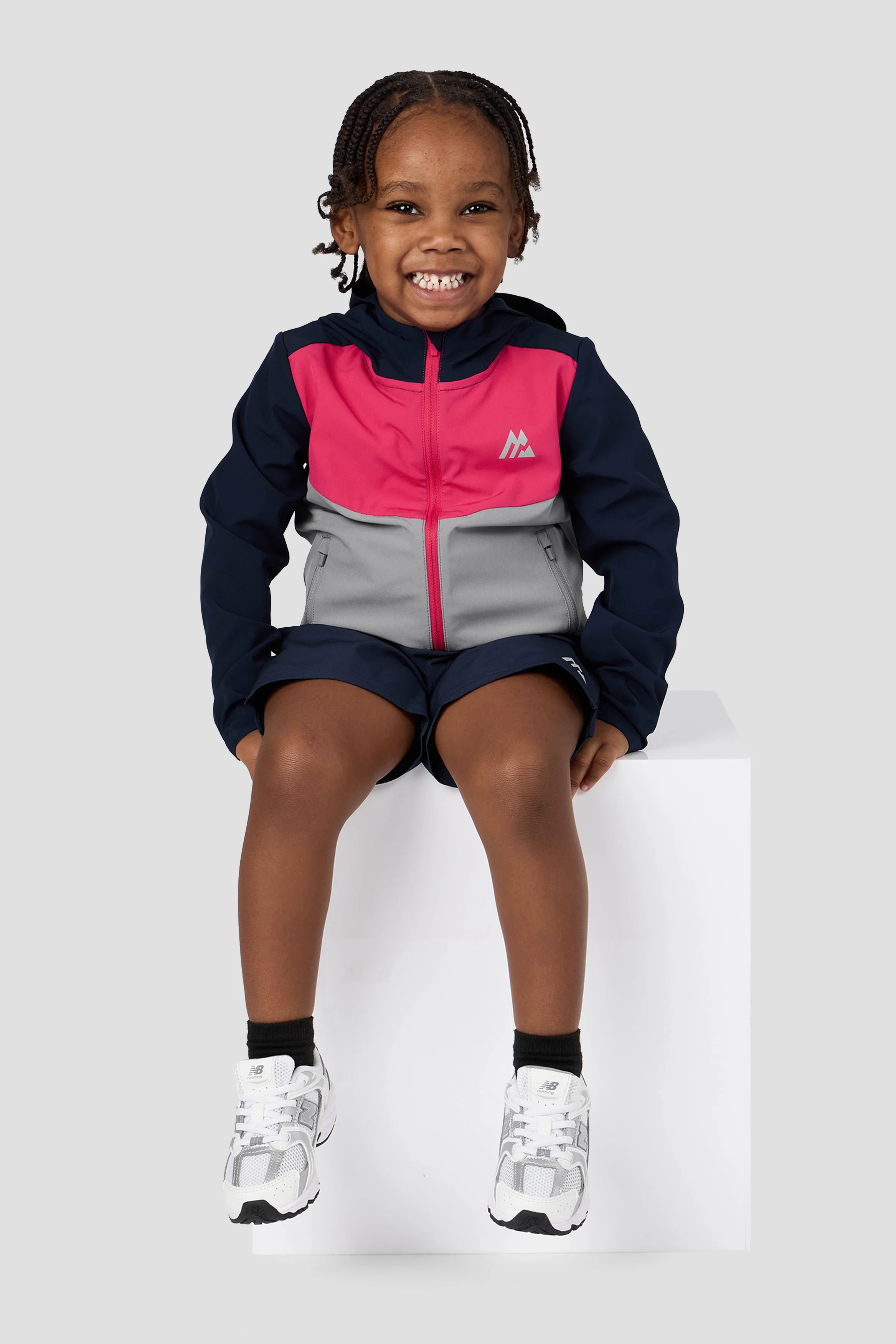 Infant Boys Velocity 2.0 Windbreaker - Midnight Blue/Cerise/Platinum Grey - Image 3