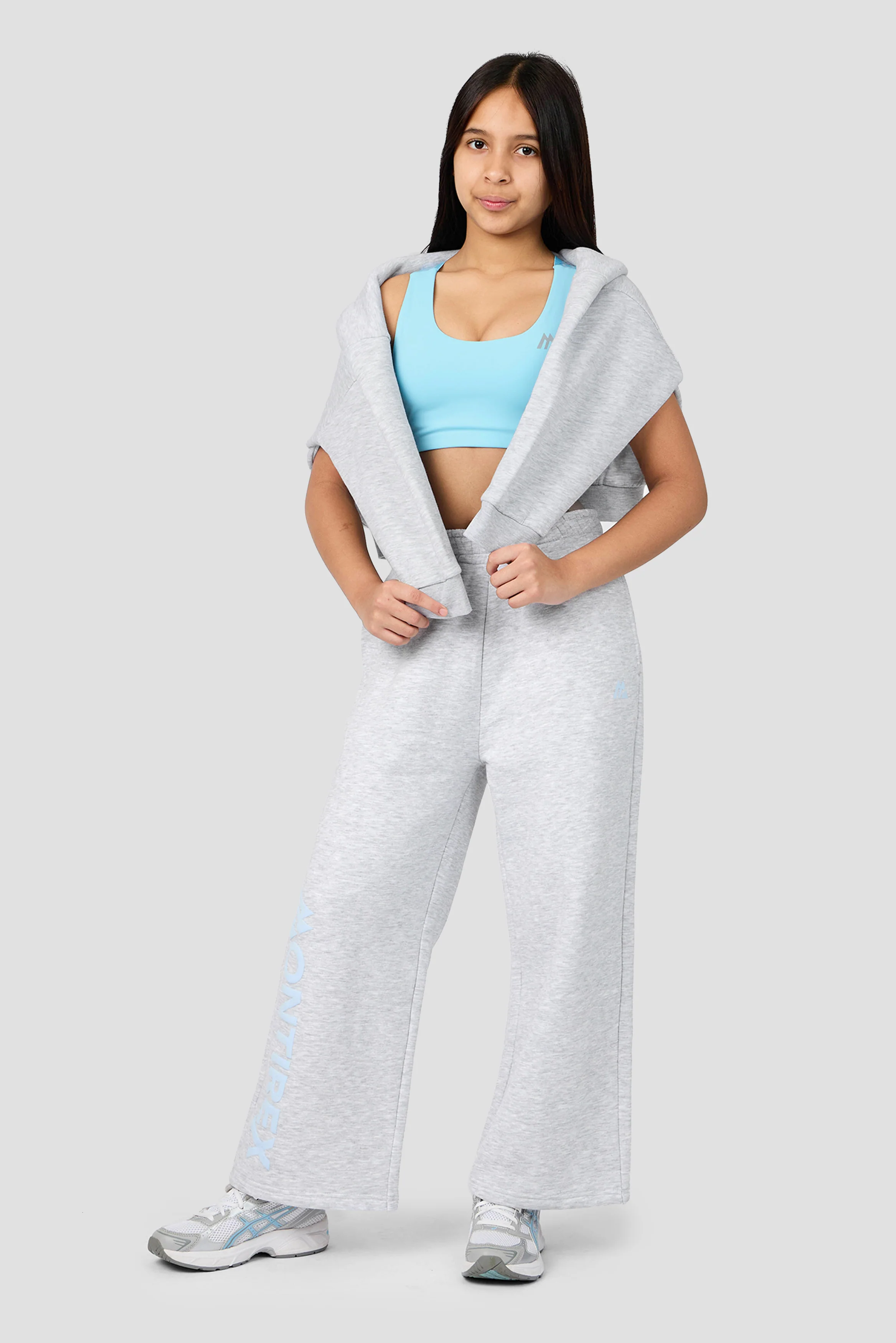 Girls Vibe Hood - Light Smoke Grey Marl/Misty Blue - Image 7