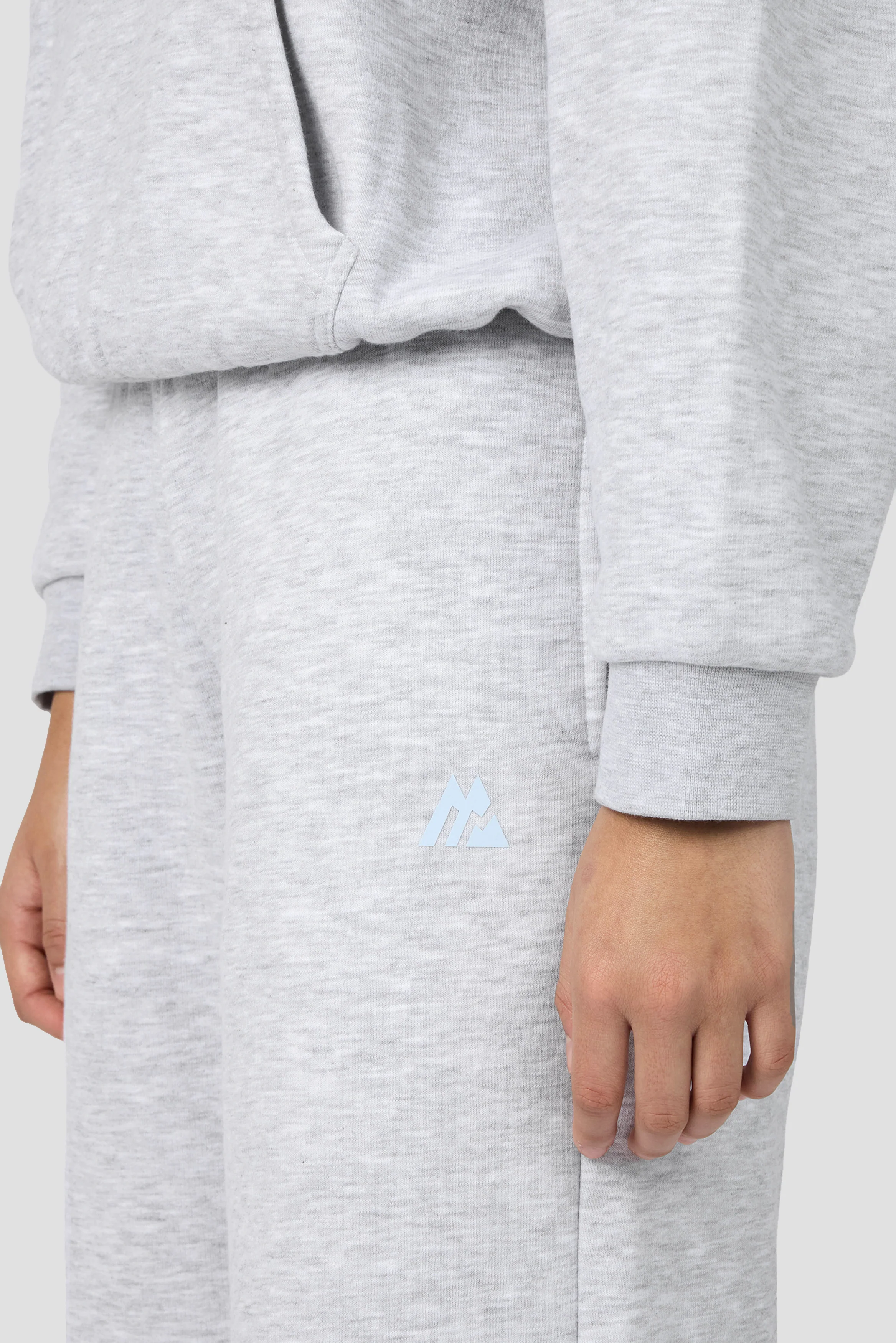 Girls Vibe Jogger - Light Smoke Grey Marl/Misty Blue - Image 5