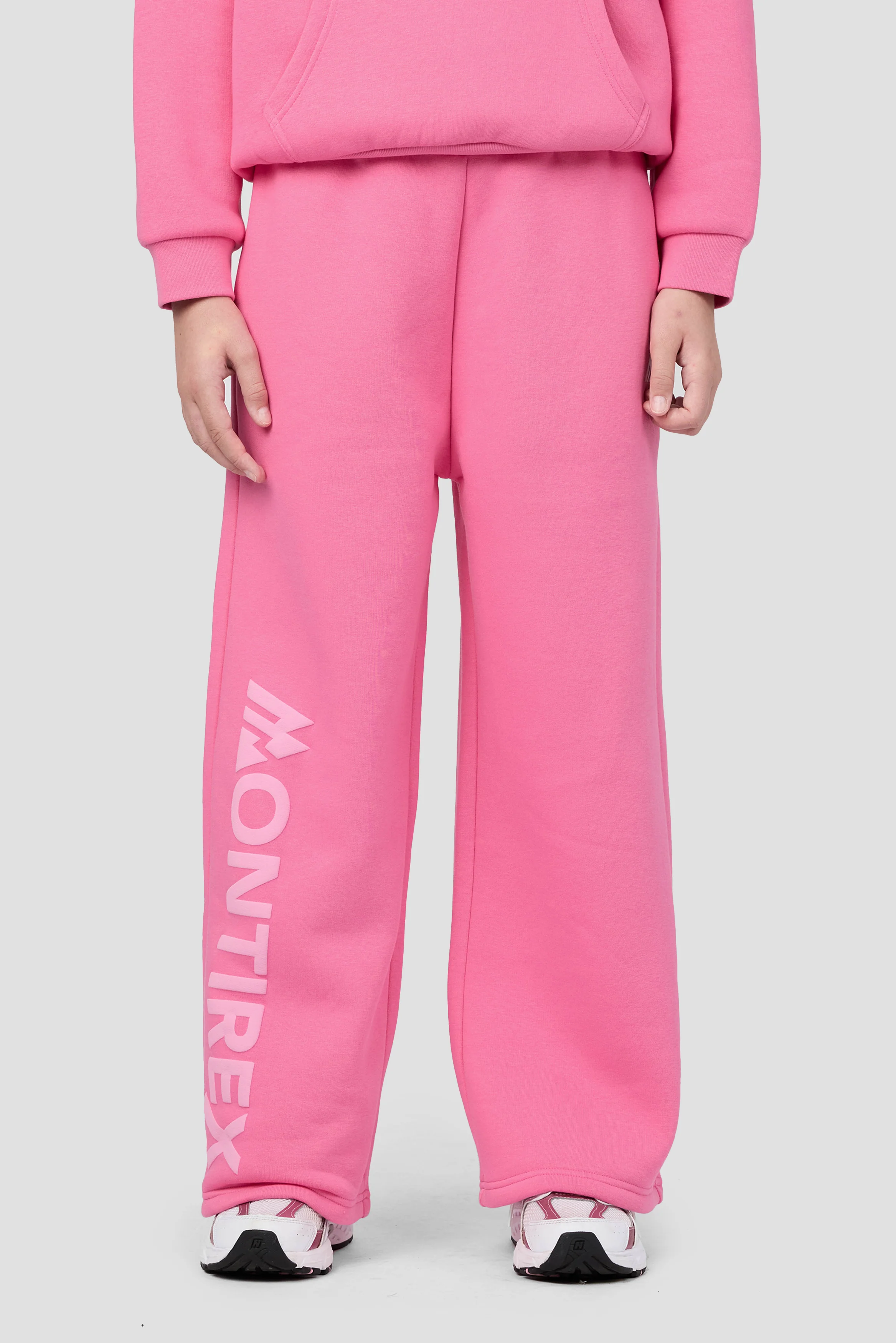 Girls Vibe Wide Leg Jogger - Framboise - Image 3