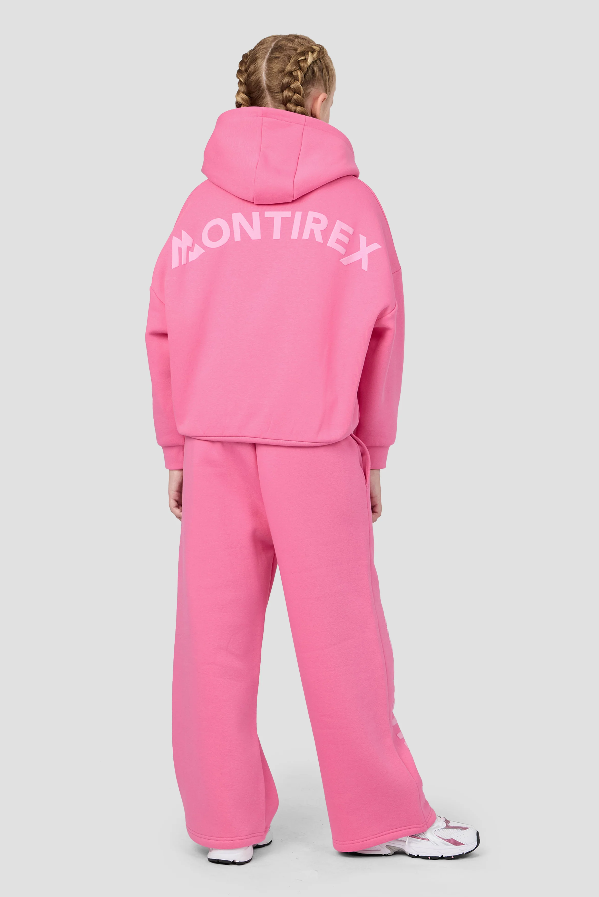 Girls Vibe Wide Leg Jogger - Framboise - Image 6