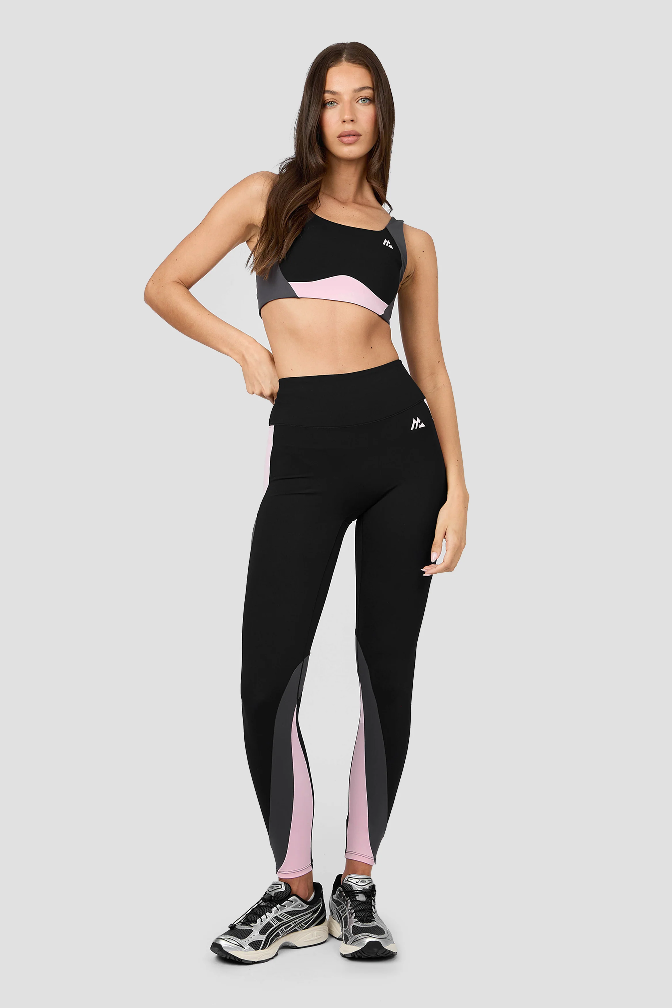 Vision Legging - Black/Asphalt/Light Pink - Image 3