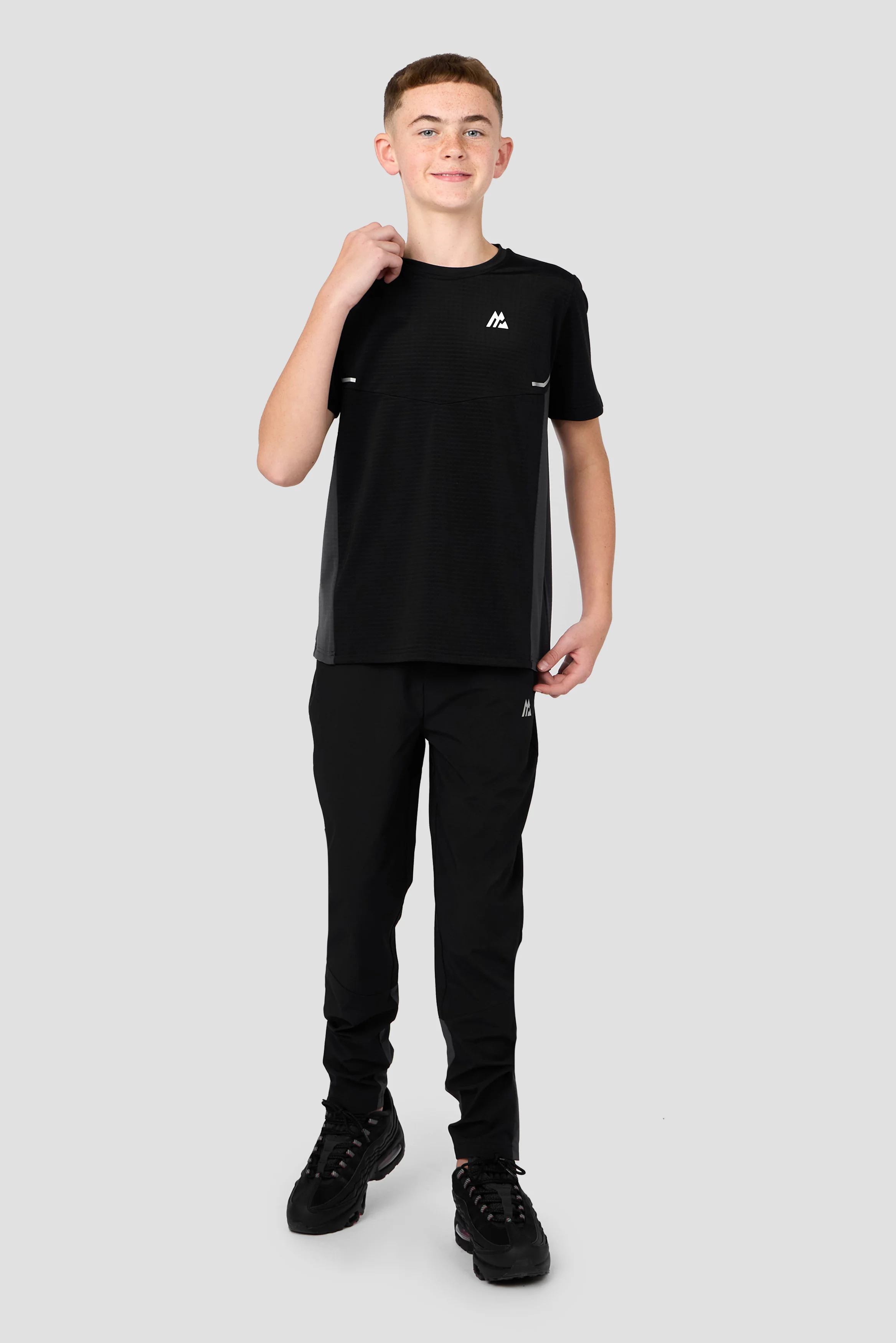 Boys Vortex T-Shirt - Black/Asphalt - Image 3